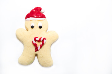 eine Plätzchen Mann mit Zuckerherz