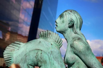 Fotobehang Mermaid statue in Copenhagen, Denmark © Vladimir Mucibabic
