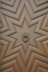 Wood Door with star pattern