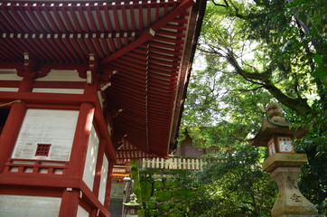 門　朱色　吉備津神社