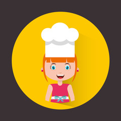 little chef kids menu vector illustration design