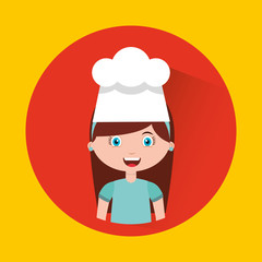 little chef kids menu vector illustration design