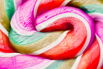 Colors of a close up lollipop