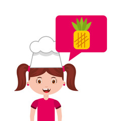 little chef kids menu vector illustration design