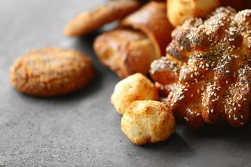 Bakery products on table