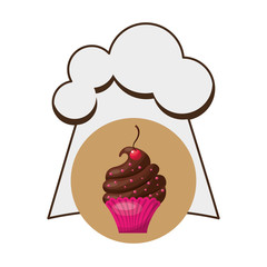 hat chef bakery shop vector illustration design