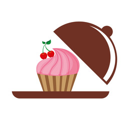 delicious tray - baked goods vector illustration design