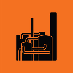 Obraz premium Chemical plant icon
