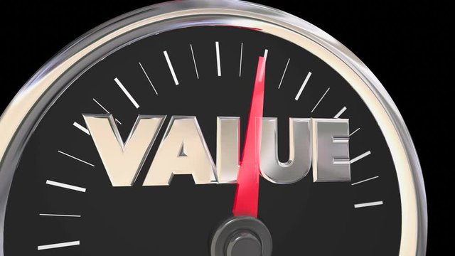 Value Quality Price Best Deal Word Speedometer 3d Animation