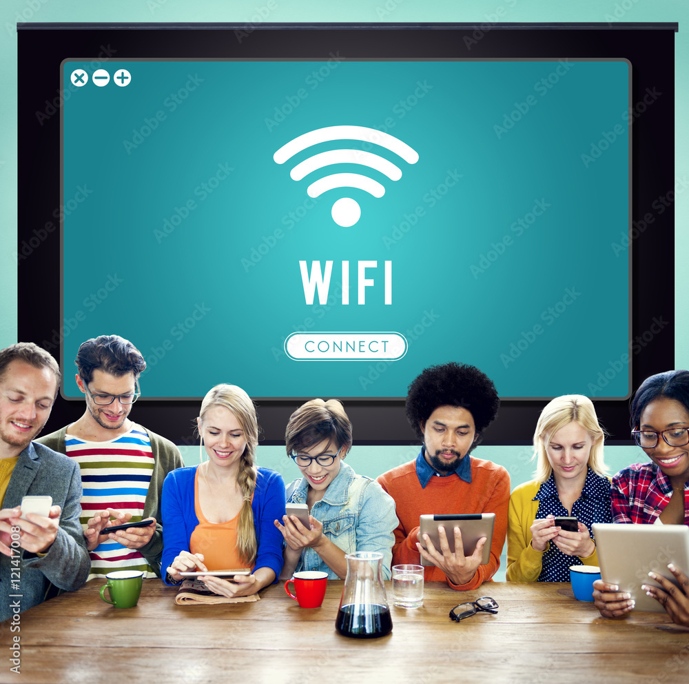 Poster internet wifi connection access hotspot