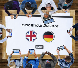 Language Dictionary English German Concept