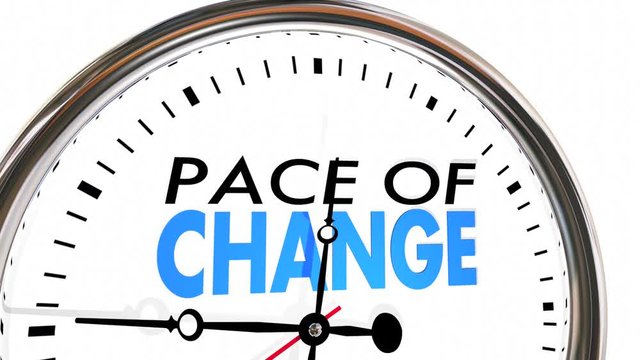 Pace of Change Update Adapt Evolution Clock 3d Animation