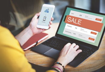 E-Commerce Sale Hot Price Discount Deal Concept