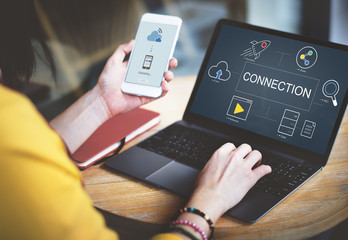 Digital Technology Icons Graphic Concept