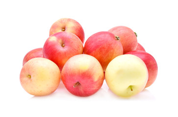 Ripe apple on white background