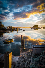 Sunset on a Working Pier