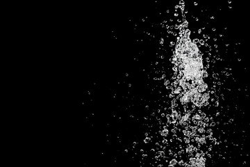 Obraz na płótnie Canvas water splash isolated on black