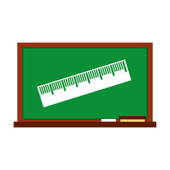 greenboard with school icon vector illustration design