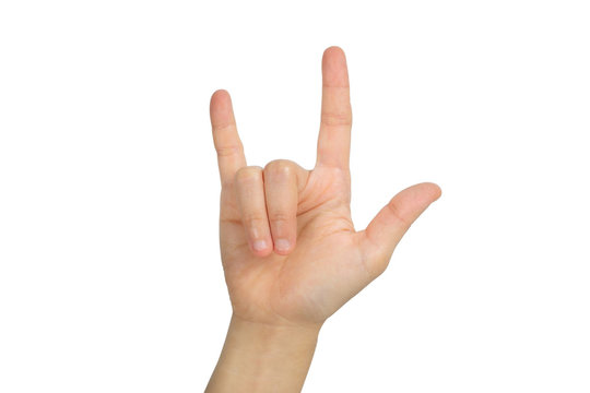 hand with I Love You sign