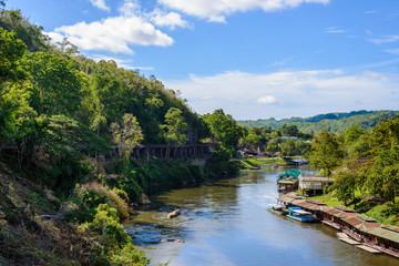 Death Railway bridge over the Kwai Noi River at Krasae cave