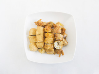 many vegetarian food from tofu