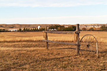 Fence, Ropes, Wagon Wheel
