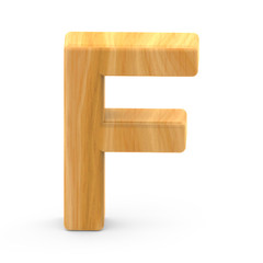 wooden grain letter F