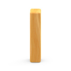 wooden grain letter I