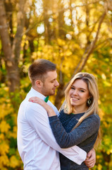 Fototapeta premium Falling in love. embracing couple