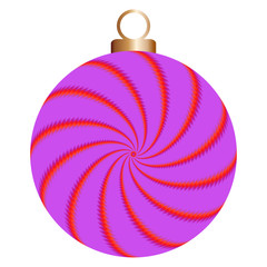 Lilac christmas ball with spin illusion