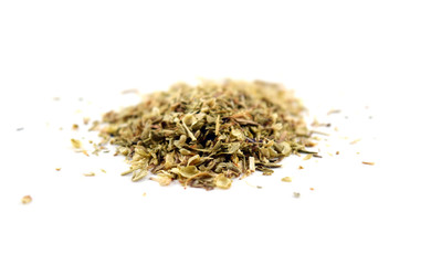 Pile of dried oregano