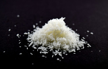 Panko breadcrumbs on black background