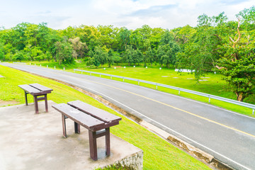 Beautiful green park  , Ang Kaew at Chiang Mai University in Tha