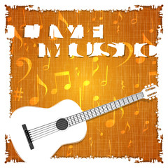 Fototapeta premium Live music musical background guitar and texture