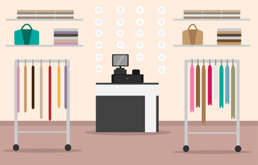 illustration of a women's clothing store