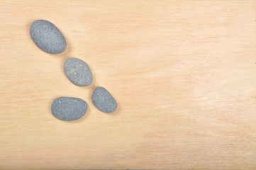 zen and spa stone on the plain wood with copy space area