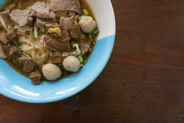 Beef noodles braised taste delicious at thailand