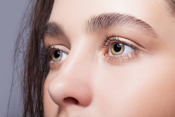 Naklejka premium Female face makeup