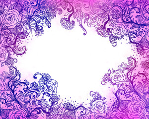 Beautiful floral  frame