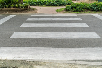 Crosswalk on asphalt road