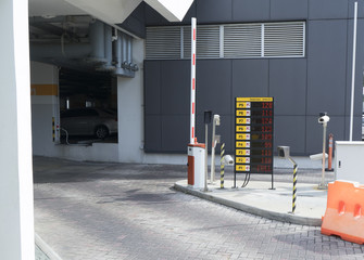 intelligence car park entrance with Close Circuit Television