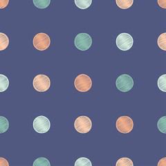 Seamless pattern, polka dot fabric, wallpaper, vector. Seamless pattern can be used for wallpaper, pattern fills, web page background, surface textures. Print. Cloth design, wallpaper.