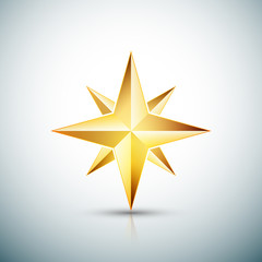 Obraz premium Golden Star 3D illustration