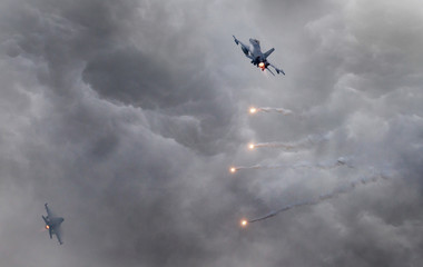 Fighter jets flying fast