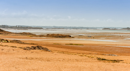 Panorama of Brittany coastline, France