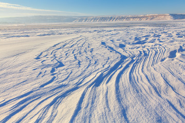 panoramic view of frozen landscape
