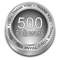 500 Followers Thank you - 3D illustration