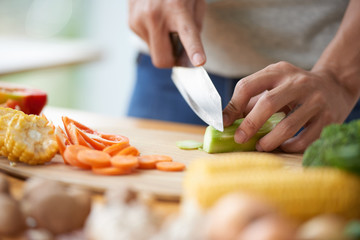 Cutting celery