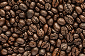 background of brown coffee beans