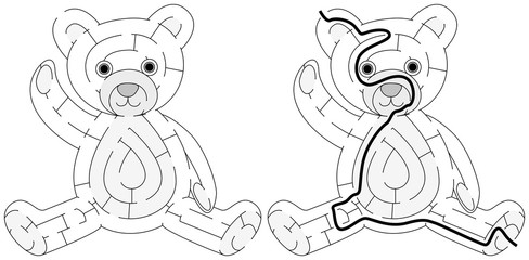 Easy teddy bear maze